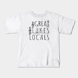 Great Lakes Locals, black Kids T-Shirt